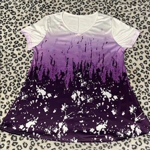 Elegant Ombre Purple and White Blouse